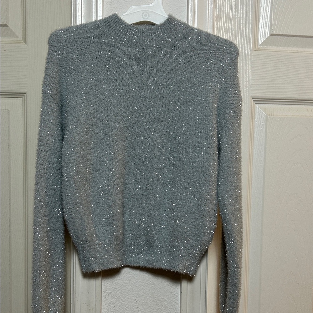 NWT Art Class Metallic Silver sweater
